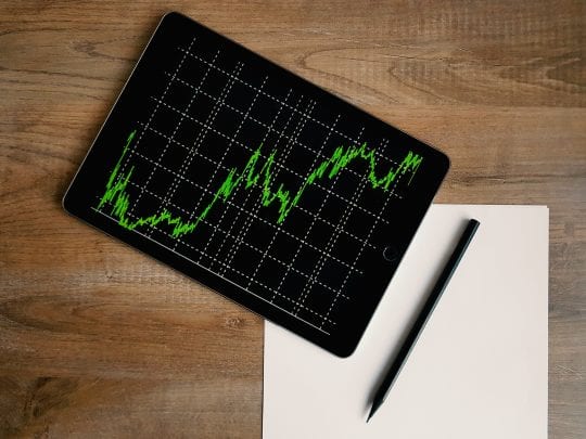 graph and pencil