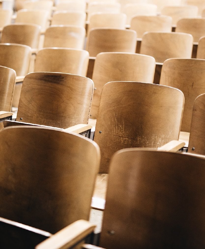 Seats in lecture hall